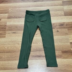 Old Navy Kids Ribbed Leggings with Patch Pockets - Green- Girls size 4T